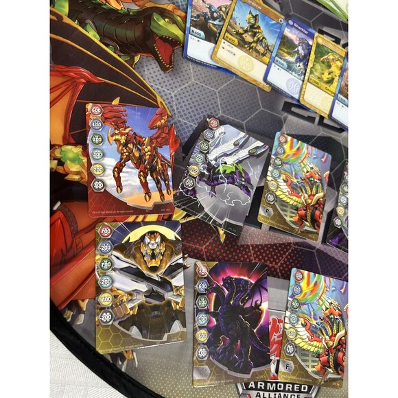 Bakugan Lot Armored Alliance Fusion Battle Mat Carry Case Cards Toys - Picture 6 of 16
